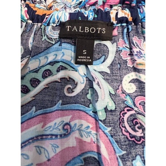 Talbots Multicolor Womens Size Small V-Neck 3/4 Sleeve Top - Picture 6 of 6